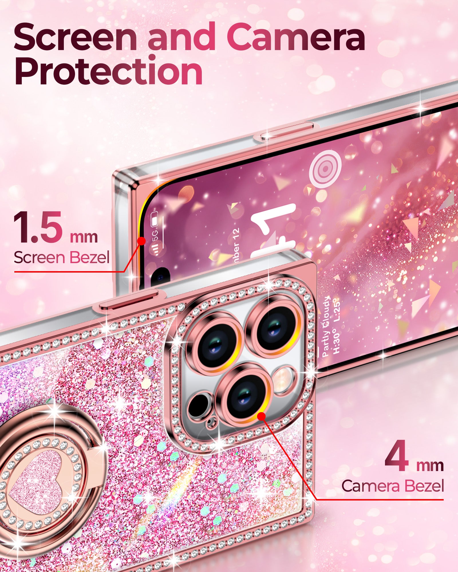 Sparkle Stones Phone Case For iPhone 15 Series