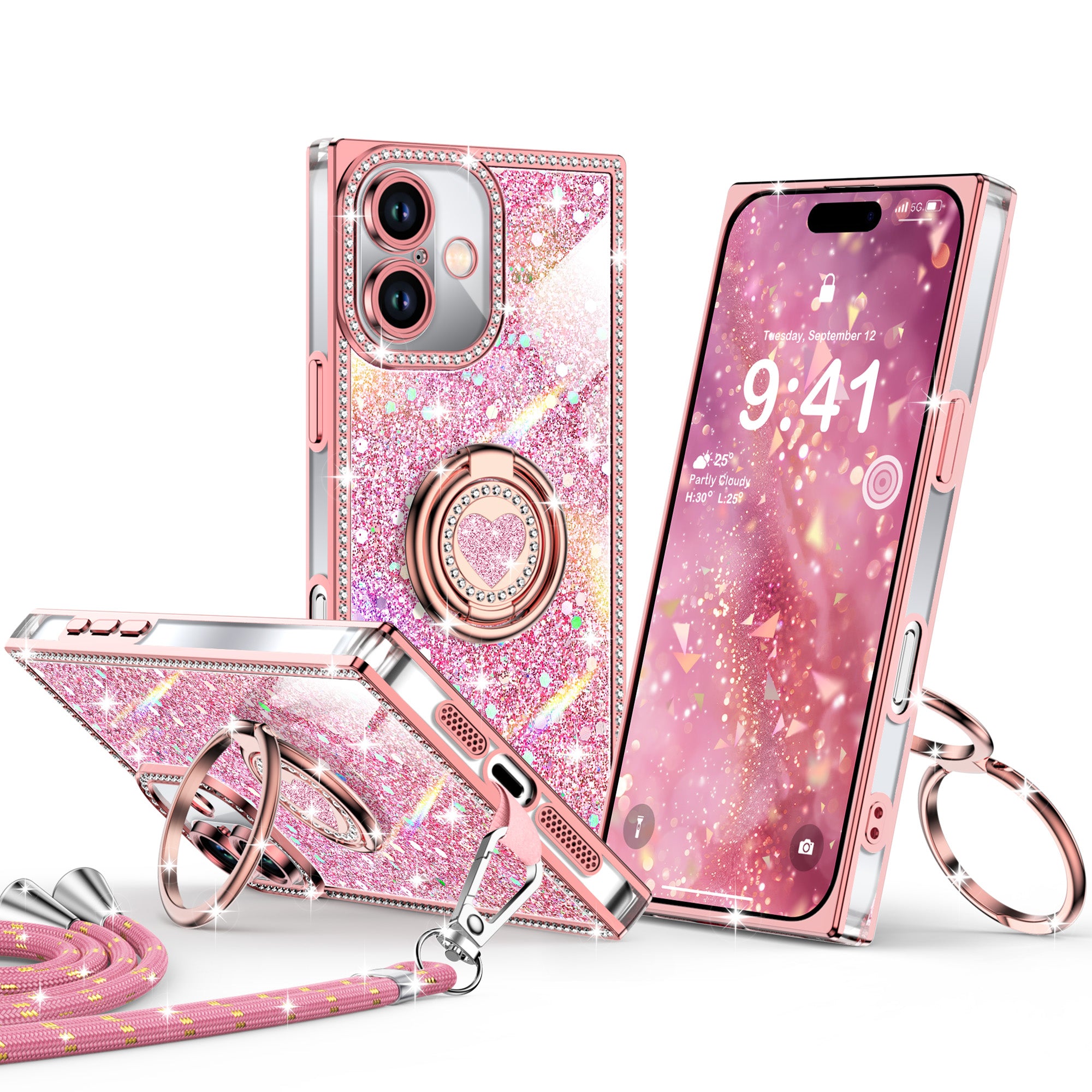 Sparkle Stones Phone Case For iPhone 16 Series