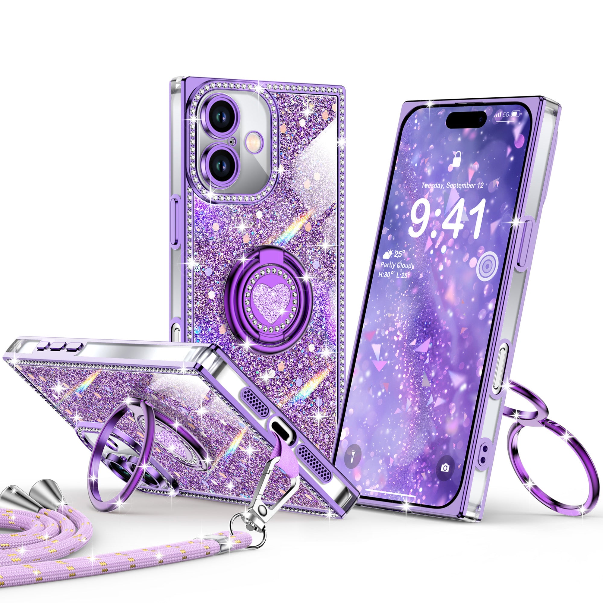 Sparkle Stones Phone Case For iPhone 16 Series