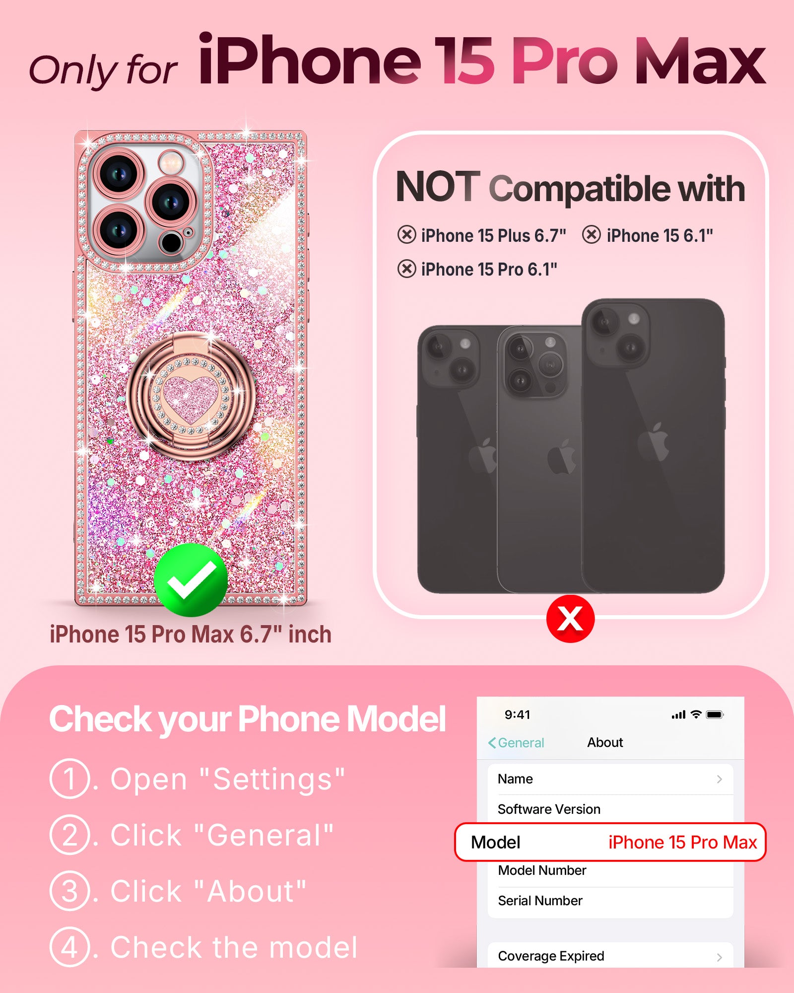 Sparkle Stones Phone Case For iPhone 15 Series