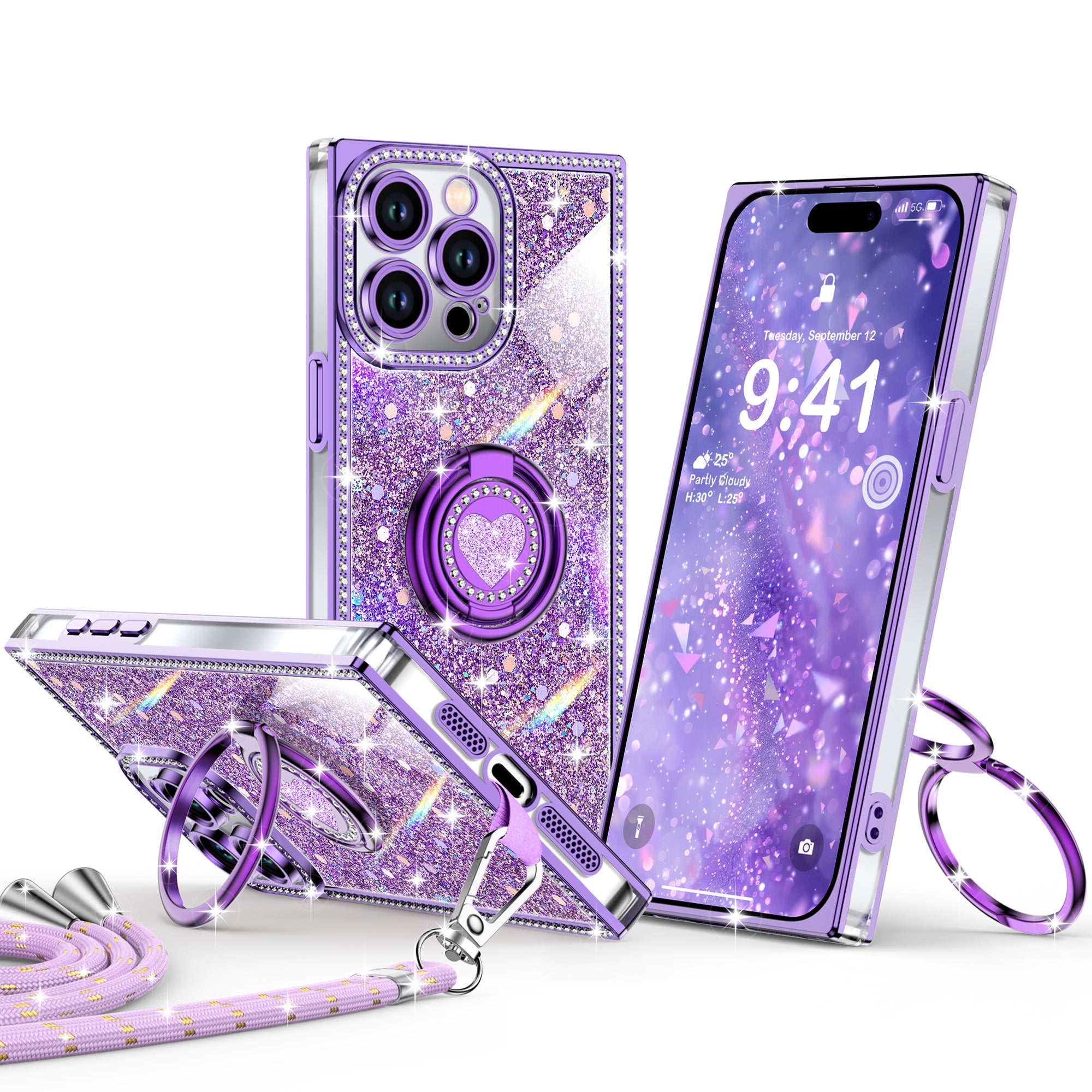 Sparkle Stones Phone Case For iPhone 15 Series