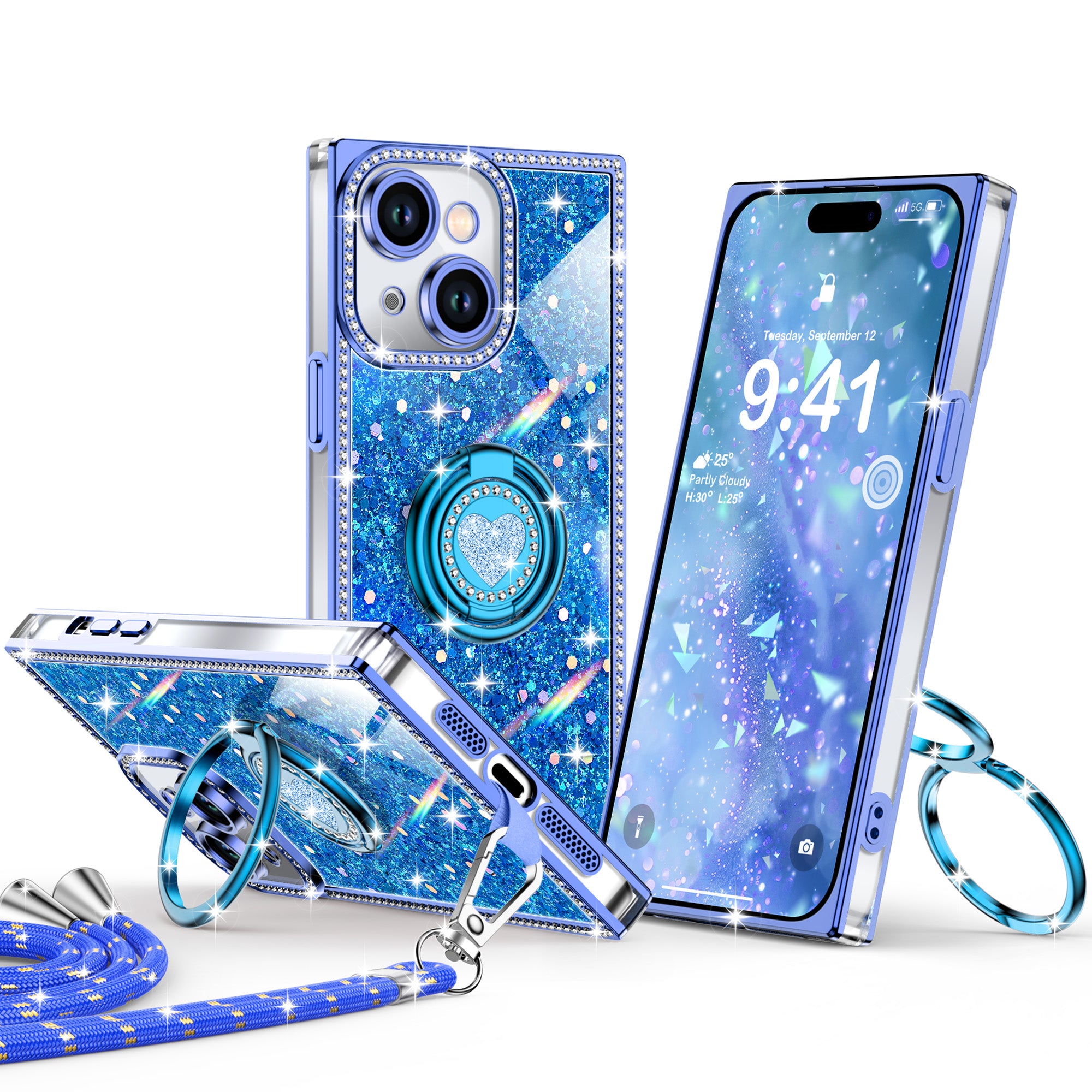 Sparkle Stones Phone Case For iPhone 15 Series