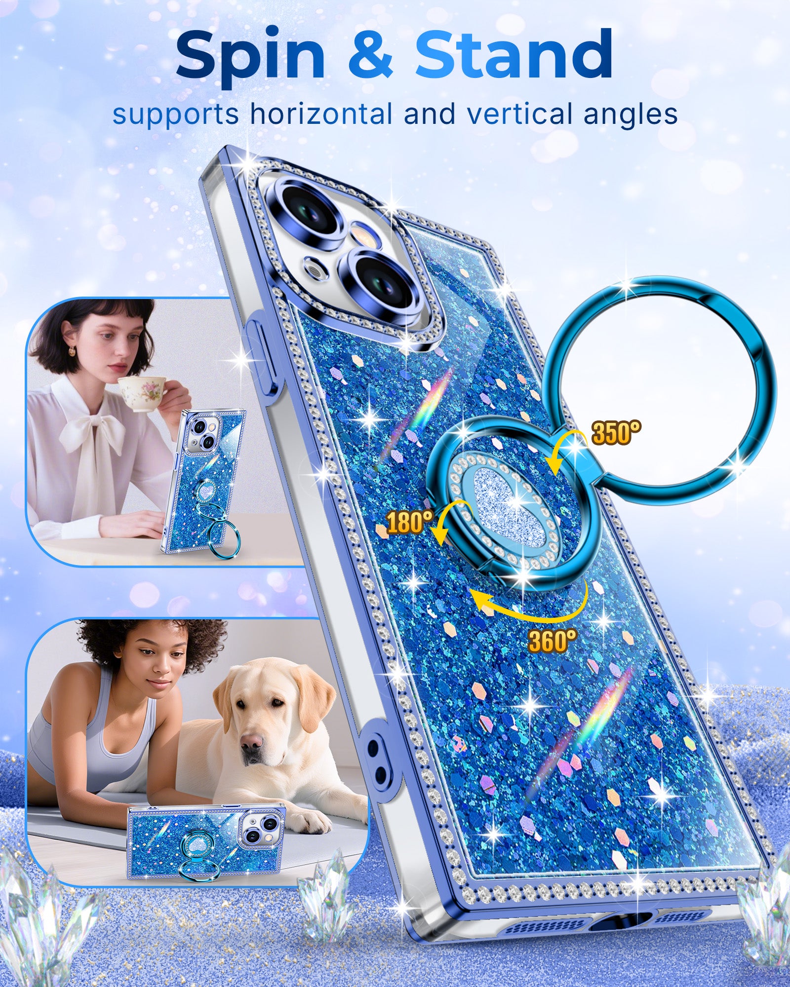 Sparkle Stones Phone Case For iPhone 15 Series