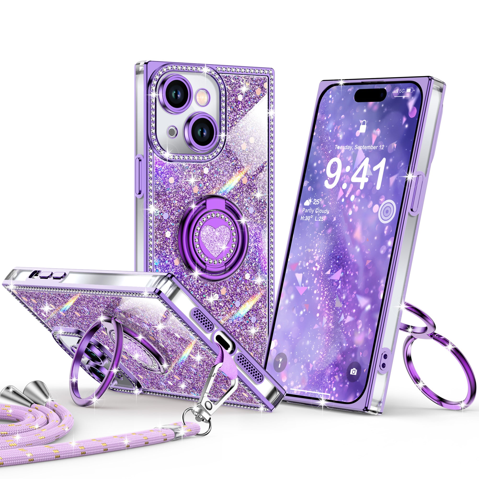 Sparkle Stones Phone Case For iPhone 15 Series