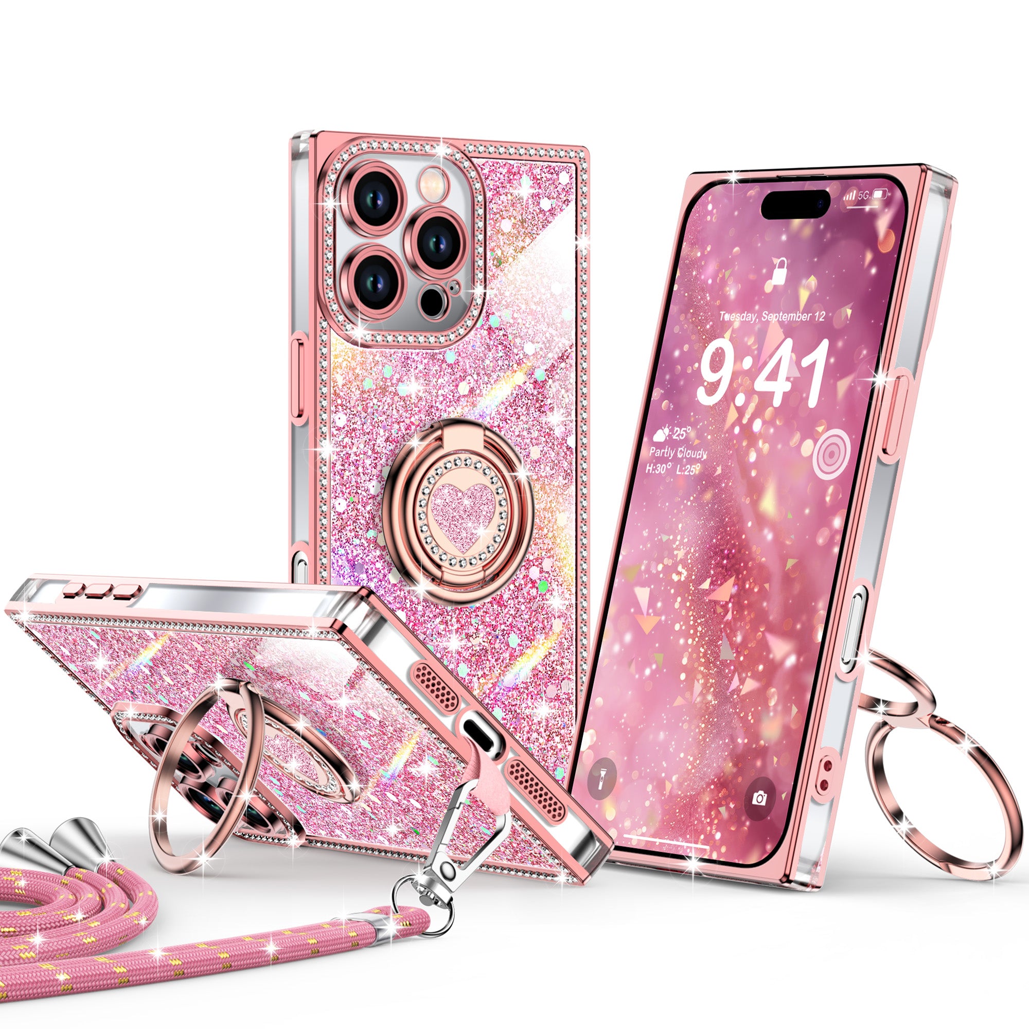 Sparkle Stones Phone Case For iPhone 16 Series