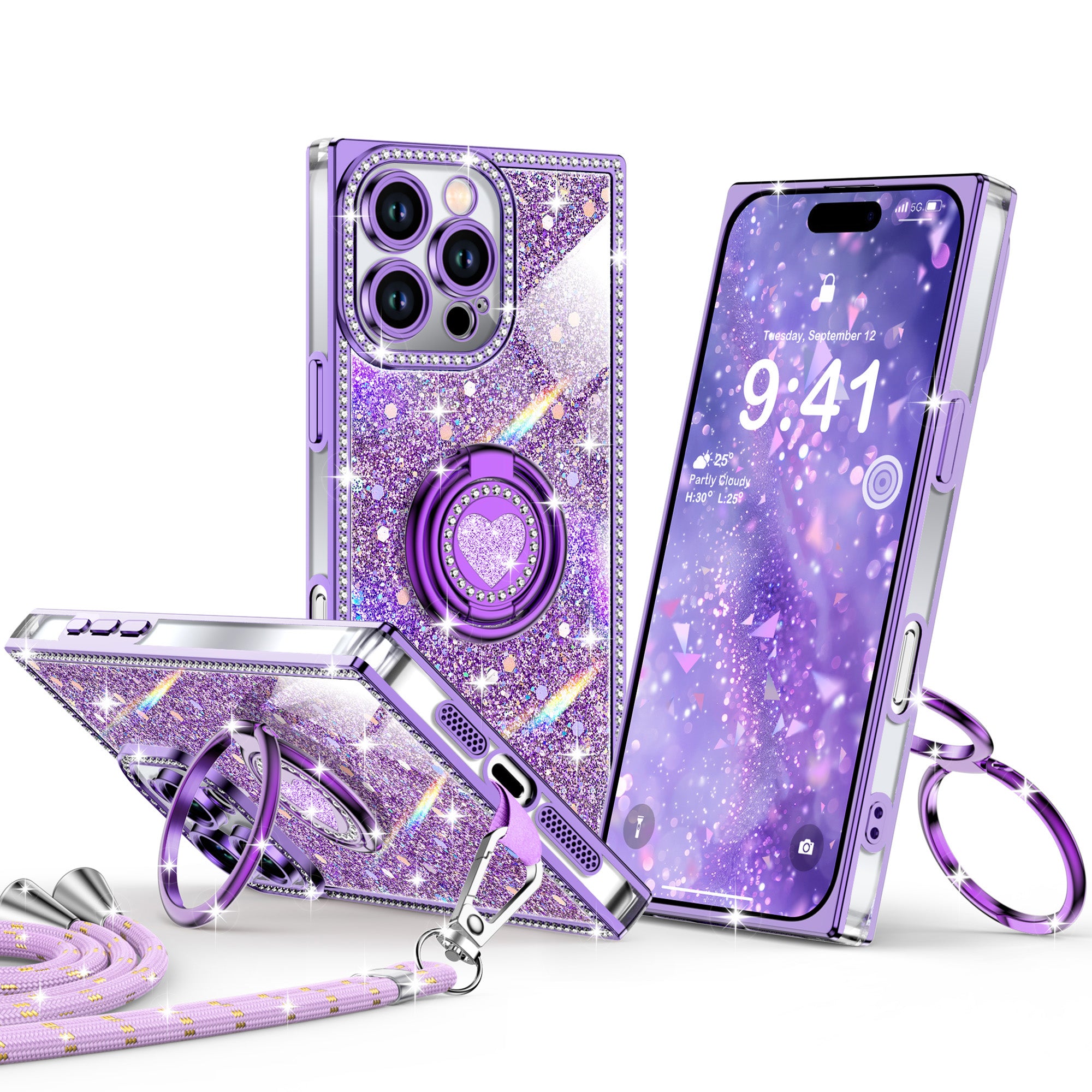 Sparkle Stones Phone Case For iPhone 16 Series